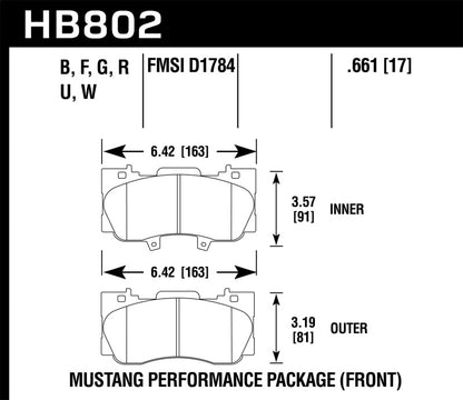 Hawk Performance Hawk 16-17 Ford Mustang HP+ Street Front Brake Pads