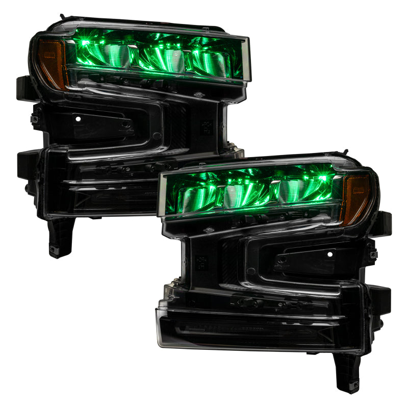 ORACLE Lighting Oracle 19-21 Silverado/Sierra 1500 RGB Demon Eye Headlight Kit - w/o Controller
