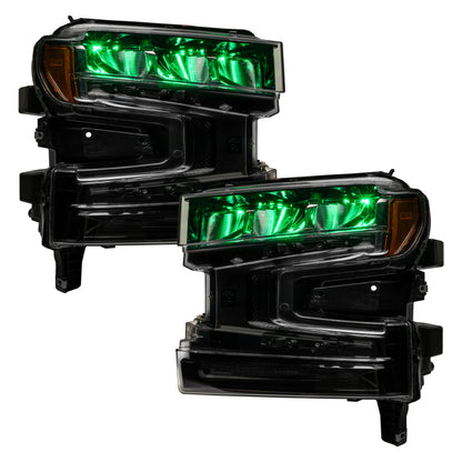 ORACLE Lighting Oracle 19-21 Silverado/Sierra 1500 RGB Demon Eye Headlight Kit - w/o Controller
