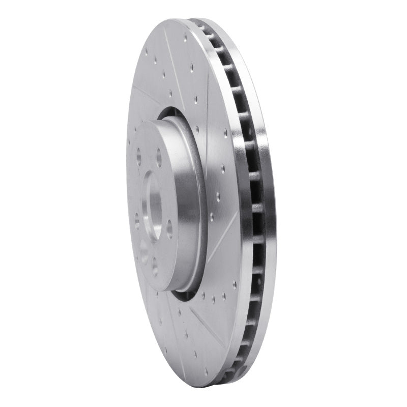 R1 Concepts R1 10-16 Volvo XC60 Front Right Drilled & Slotted Silver Brake Rotor
