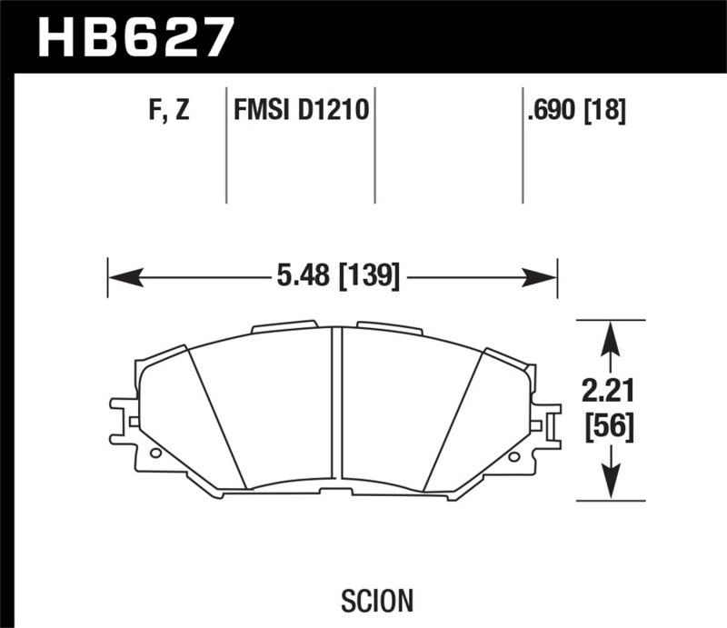 Hawk Performance Hawk 06-16 Toyota RAV4 HPS 5.0 Front Brake Pads