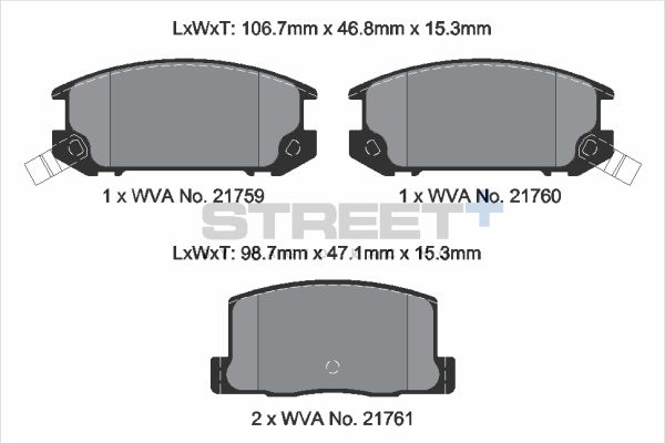 PAGID Racing T8307SP2001 STREET+ Brake Pads