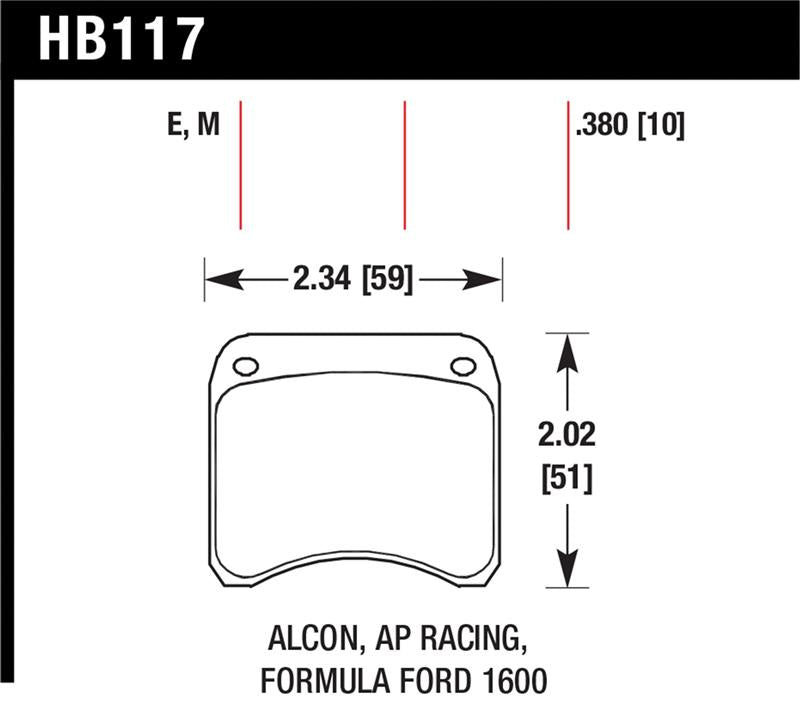 Hawk Performance Hawk AP Racing CP3696 Blue 9012 Race Brake Pads