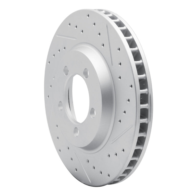 R1 Concepts R1 65-66 Ford Galaxie Front Right Drilled & Slotted Geo-Carbon Rotor
