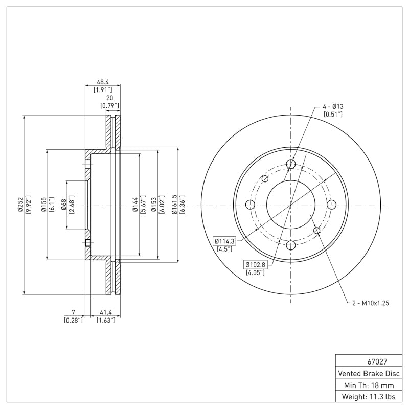 DFC 89-96 Nissan 240SX Front Brake Rotor