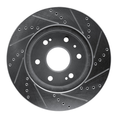 R1 Concepts R1 09-20 Chevrolet TAHOE Front Left Drilled & Slotted Silver Brake Rotor