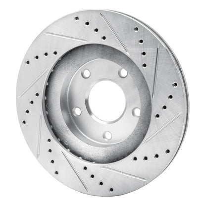 R1 Concepts R1 02-06 Infiniti I35 Front Left Drilled & Slotted Silver Brake Rotor