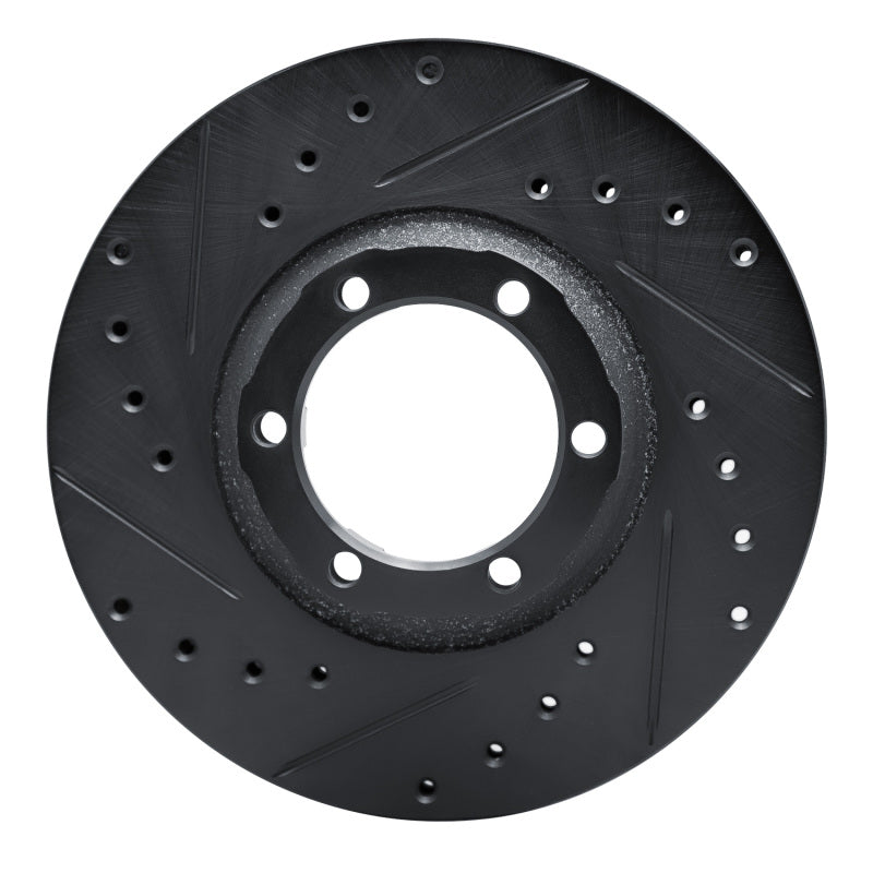R1 Concepts R1 86-96 Dodge Ram 50 Front Left Drilled & Slotted Black Brake Rotor