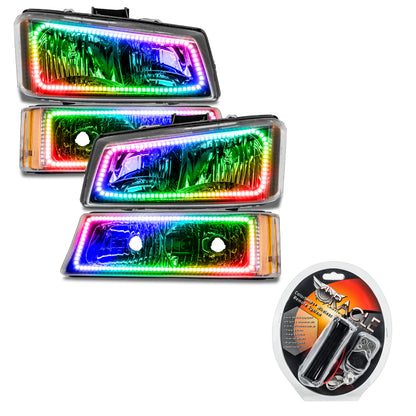 ORACLE Lighting Oracle Chevrolet Silverado 03-06 Square Halo Kit - ColorSHIFT