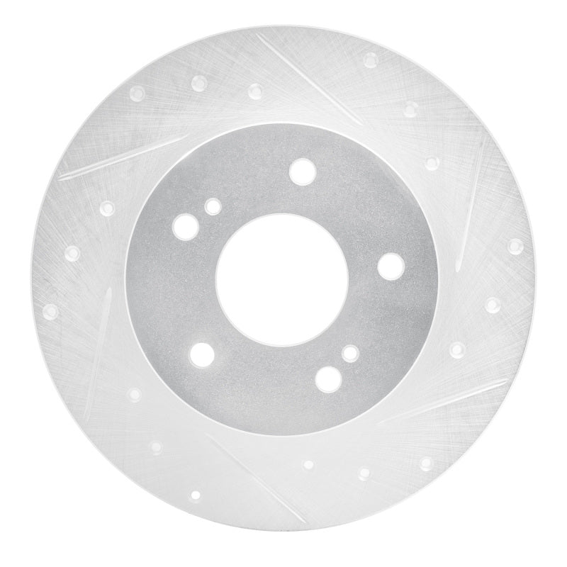 R1 Concepts R1 94-04 Infiniti I30 Rear Right Drilled & Slotted Silver Brake Rotor