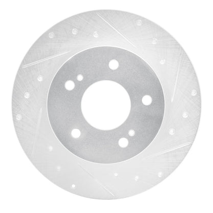R1 Concepts R1 94-04 Infiniti I30 Rear Right Drilled & Slotted Silver Brake Rotor