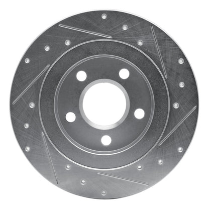 R1 Concepts R1 98-05 Buick Park Avenue Rear Left Drilled & Slotted Silver Brake Rotor