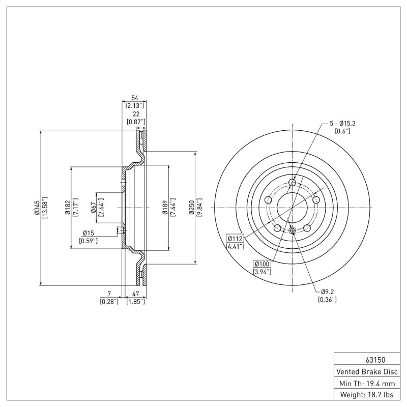DFC 13-19 Mercedes-Benz GL350 Rear GeoSPEC Coated Rotor