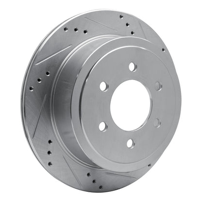 R1 Concepts R1 04-11 Ford F-150 RWD Rear Right Drilled & Slotted Silver Brake Rotor