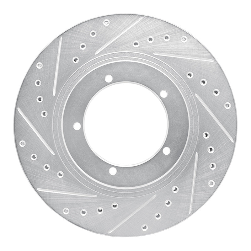 R1 Concepts R1 86-86 Porsche 944 Turbo Front Left Drilled & Slotted Silver Brake Rotor