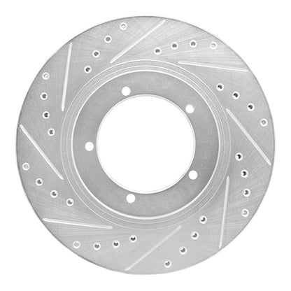 R1 Concepts R1 86-86 Porsche 944 Turbo Front Left Drilled & Slotted Silver Brake Rotor