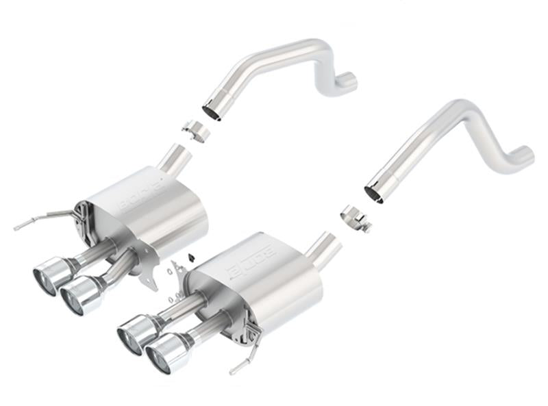 Borla 2014 Chevy Corvette C7 ZO6 S/C w/o AFM w/o NPP S-Type Rear Section Exhaust Dual Rd Rolled Tips