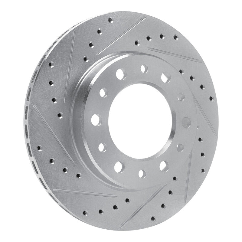 R1 Concepts R1 76-89 Toyota Land Cruiser Front Left Drilled & Slotted Black Brake Rotor