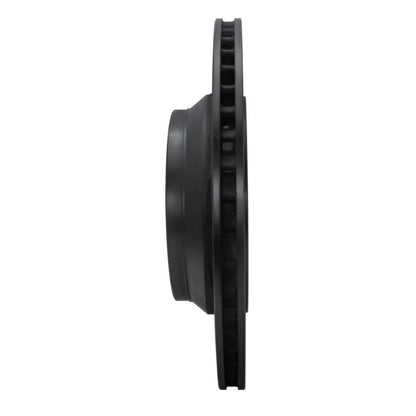 R1 Concepts R1 07-17 Lexus LS460 Right Rear Drilled & Slotted Black Brake Rotor