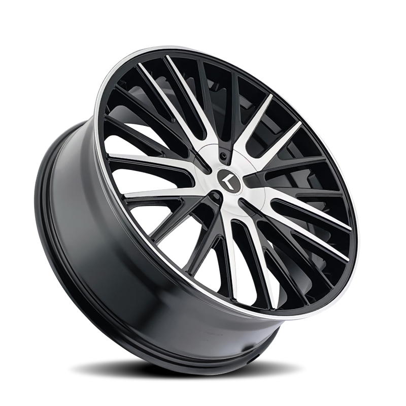 Kraze Wheels Kraze KR185 Double Down 17x8 / 5x112/120 BP / 38mm Offset / 74.1mm Hub Gloss Black Machined Wheel