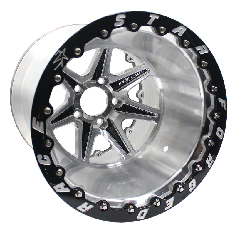 Race Star 72 ValStar 15x10 / 5x4.75BC / 7.5BS / 3.072in CB / Machined w/Black Accents Wheel
