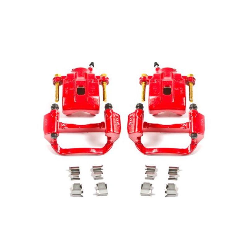 PowerStop Power Stop 08-15 Toyota Sequoia Rear Red Calipers w/Brackets - Pair