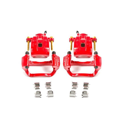 PowerStop Power Stop 08-15 Toyota Sequoia Rear Red Calipers w/Brackets - Pair