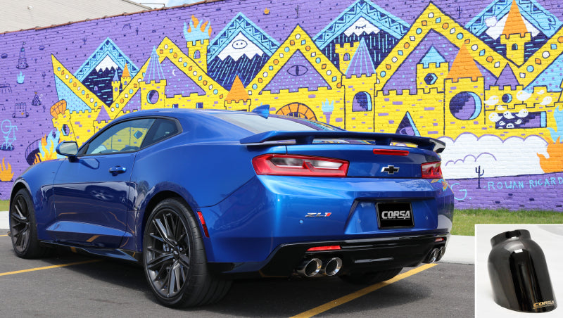 CORSA Performance Corsa 2017-2024 Chevrolet Camaro SS 6.2L V8 2.75in Black Xtreme Axle-Back Exhaust