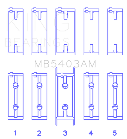 King Engine Bearings Mitsubishi 4G63/T/4G64 (Size +0.75mm) Main Bearing Set