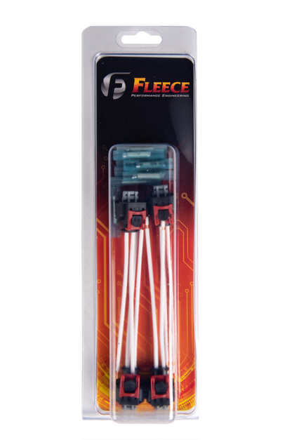 Fleece Performance 17-22 GM 2500/3500 Duramax Replacement Fuel Injector Connector w/Pigtail (4 Pack)
