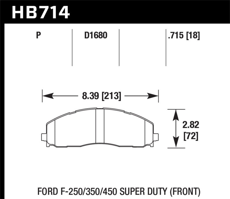 Hawk Performance Hawk 2015 Ford F-250/350/450 Super Duty Front Brake Pads