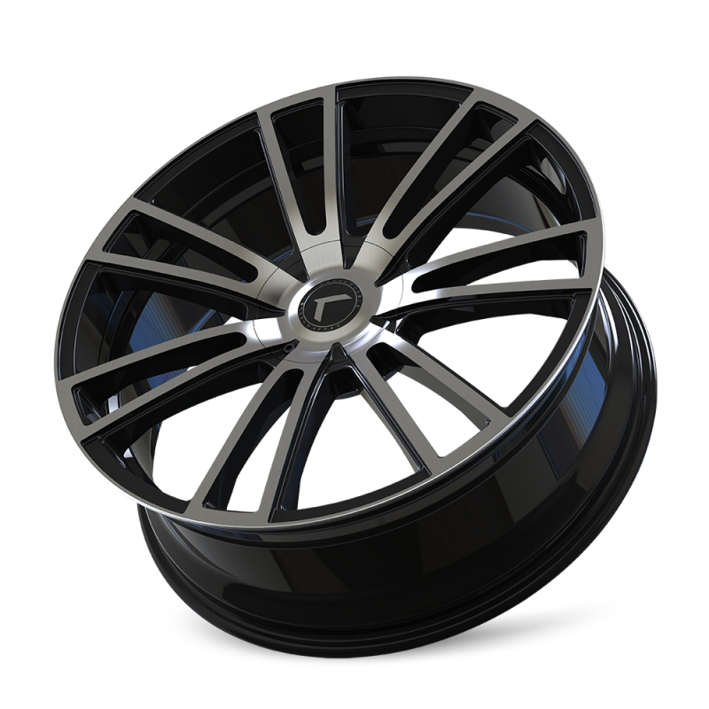 Kraze Wheels Kraze KR183 Spectra 20x8.5 / 5x108/114.3 BP / 38mm Offset / 72.62mm Hub Gloss Black Machined Wheel