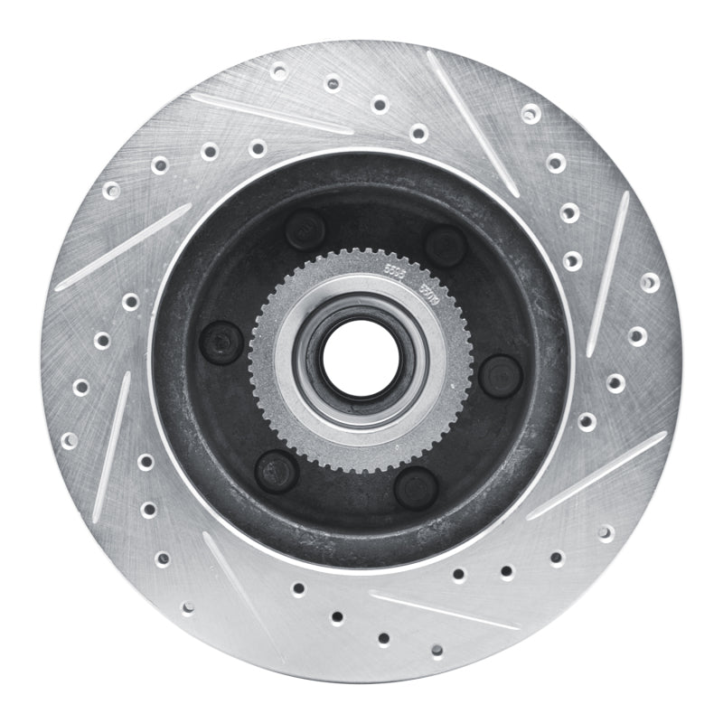 R1 Concepts R1 94-02 Chevrolet Express 2500 Front Left Drilled & Slotted Silver Brake Rotor