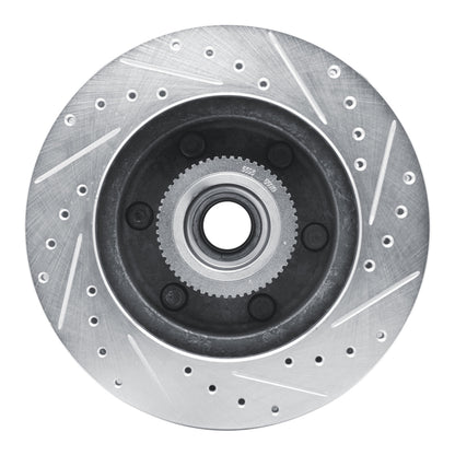 R1 Concepts R1 94-02 Chevrolet Express 2500 Front Left Drilled & Slotted Silver Brake Rotor