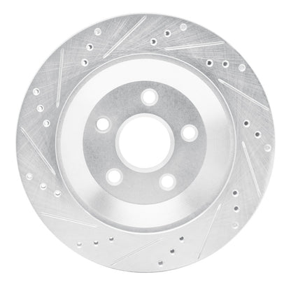 R1 Concepts R1 04-07 Ford Freestar Rear Right Drilled & Slotted Silver Brake Rotor