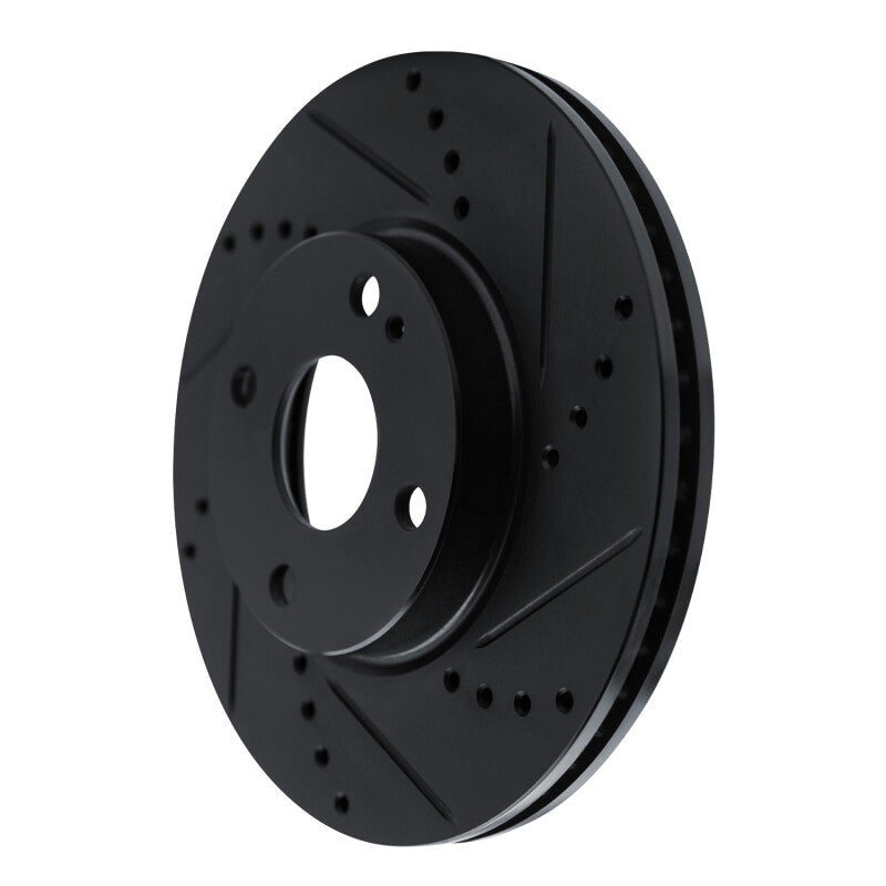 R1 Concepts R1 16-25 Mazda 2 (Mexico) Front Right Drilled & Slotted Black Brake Rotor
