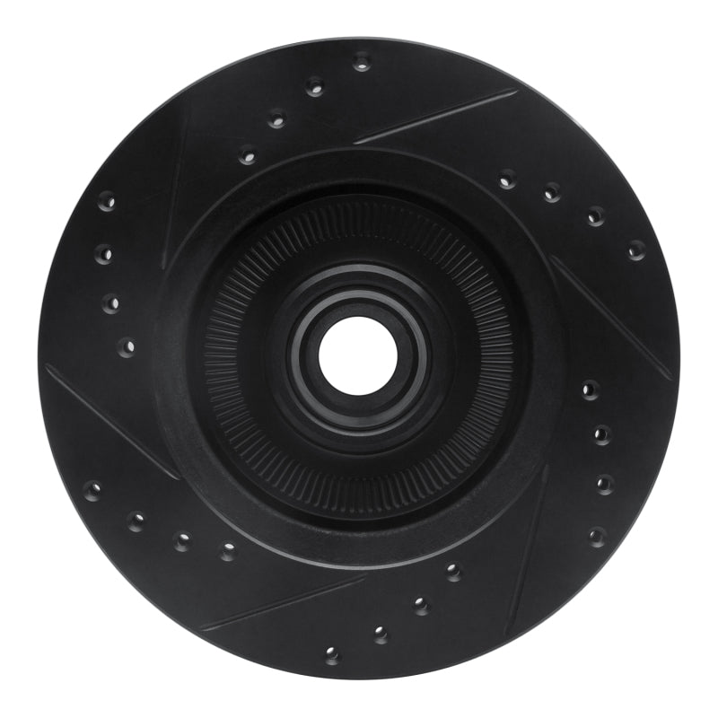 R1 Concepts R1 84-87 Lincoln CONTINENTAL Front Right Drilled & Slotted Black Brake Rotor