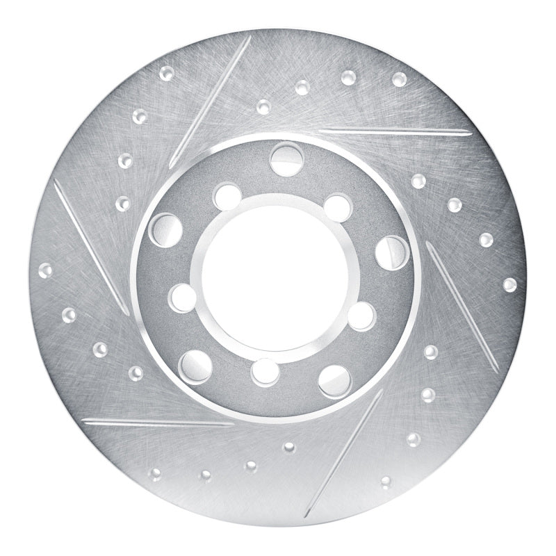 R1 Concepts R1 65-73 Mercedes-Benz 250SEC Front Left Drilled & Slotted Silver Brake Rotor