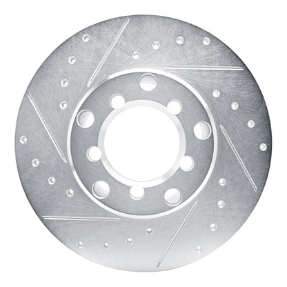 R1 Concepts R1 65-73 Mercedes-Benz 250SEC Front Left Drilled & Slotted Silver Brake Rotor