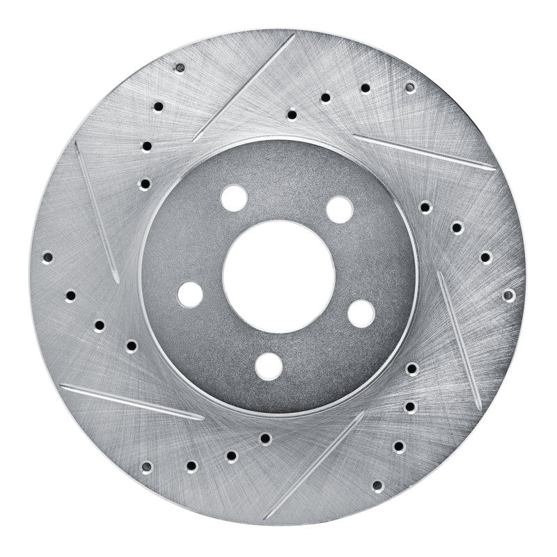 R1 Concepts R1 89-95 Chrysler LeBaron Front Left Drilled & Slotted Silver Brake Rotor