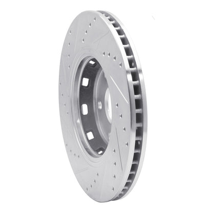 R1 Concepts R1 09-15 Toyota Venza Front Right Drilled & Slotted Silver Brake Rotor