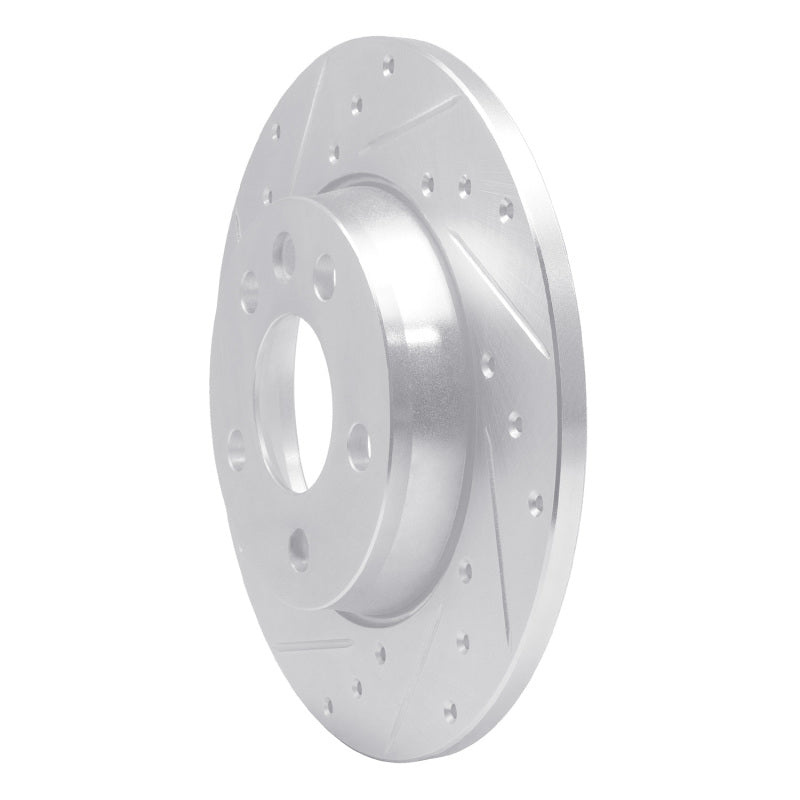 R1 Concepts R1 96-00 Volkswagen EuroVan Rear Left Drilled & Slotted Silver Brake Rotor