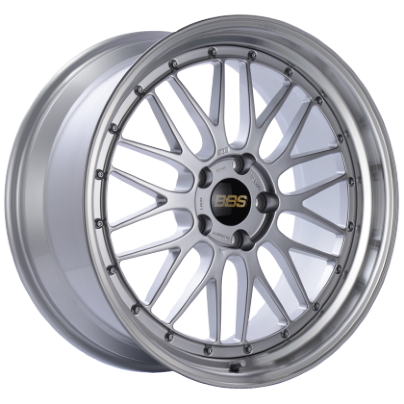 BBS LM 18x10.5 5x108 ET65 CB67 Diamond Silver Center Diamond Cut Lip Wheel -82mm PFS/Clip Required