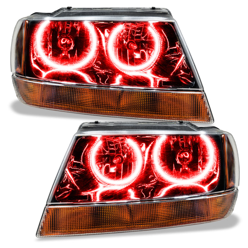 ORACLE Lighting Oracle 99-04 Jeep Grand Cherokee SMD HL - Black - ColorSHIFT w/ Simple Controller