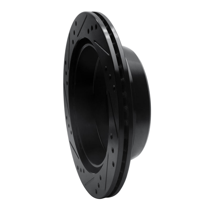R1 Concepts R1 98-05 Chevrolet S10 Rear Right Drilled & Slotted Black Brake Rotor
