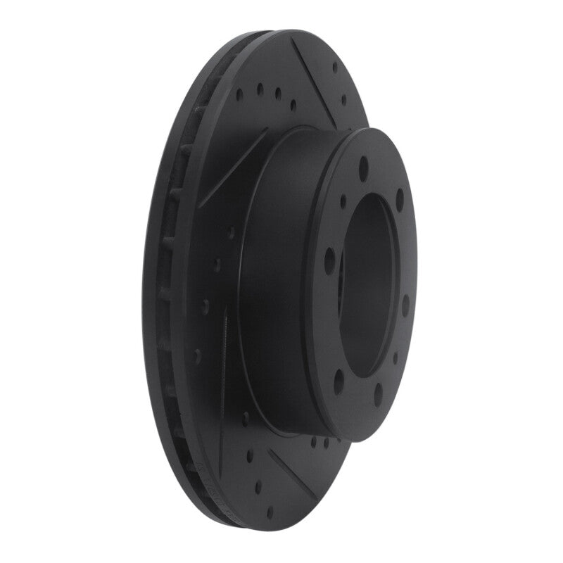 R1 Concepts R1 09-15 Toyota Hilux (Mexico) Front Right Drilled & Slotted Black Brake Rotor