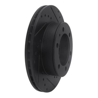 R1 Concepts R1 09-15 Toyota Hilux (Mexico) Front Right Drilled & Slotted Black Brake Rotor