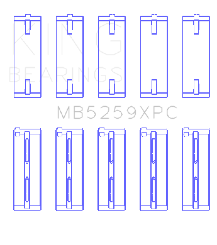 King Engine Bearings King Acura B18A1/B1/C1/C5 K20A / K24A (Size 0.25mm) Performance Coated Main Bearing Set