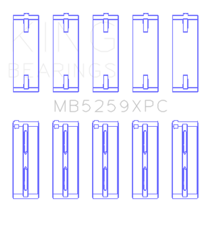 King Engine Bearings King Acura B18A1/B1/C1/C5 K20A / K24A (Size 0.25mm) Performance Coated Main Bearing Set