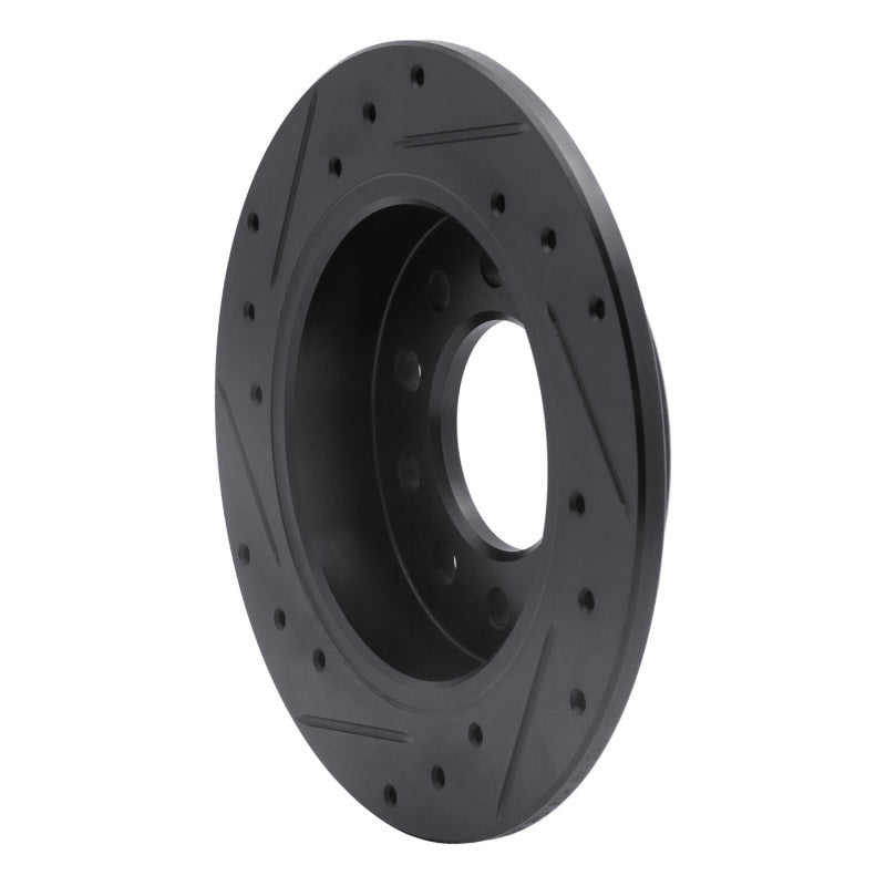 R1 Concepts R1 03-08 Hyundai Tiburon Rear Right Drilled & Slotted Black Brake Rotor